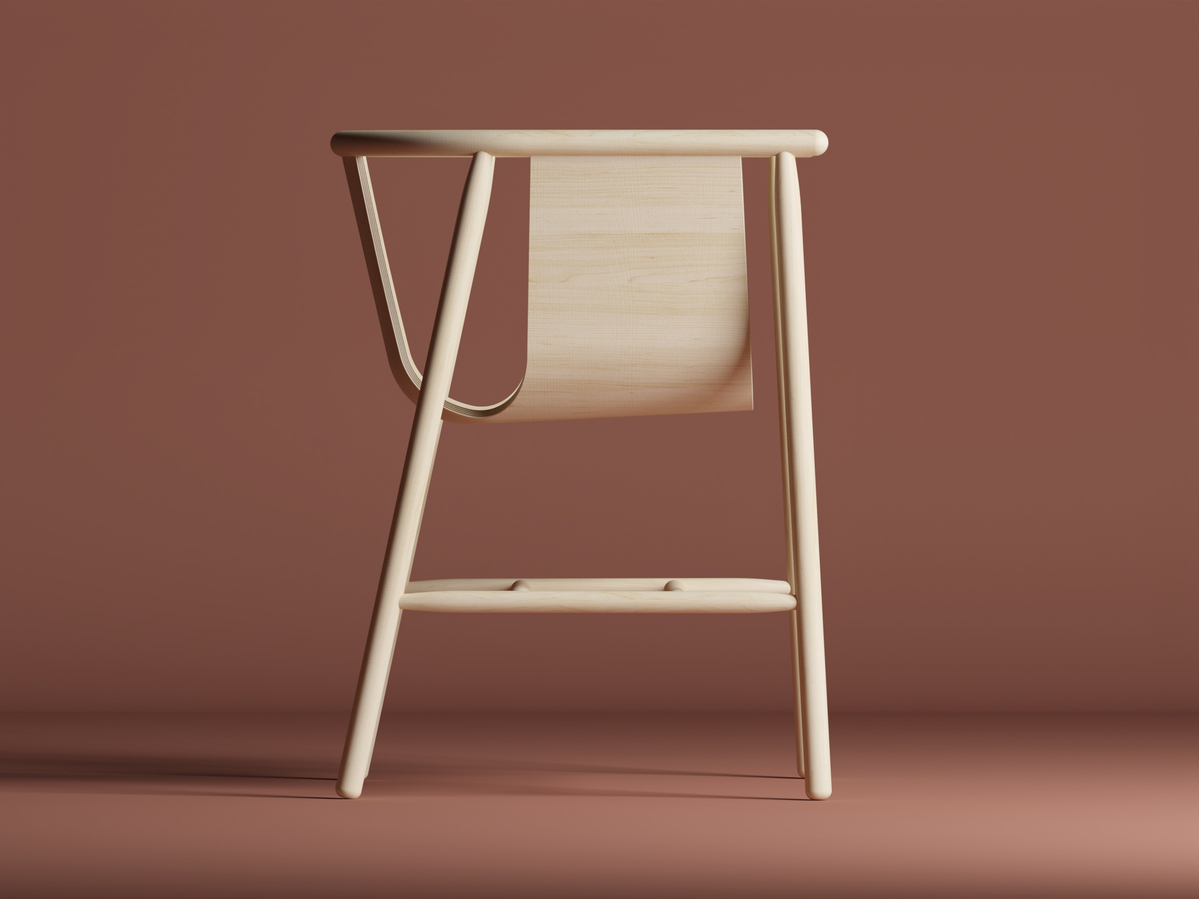Hang -a Nordic-style wooden chair