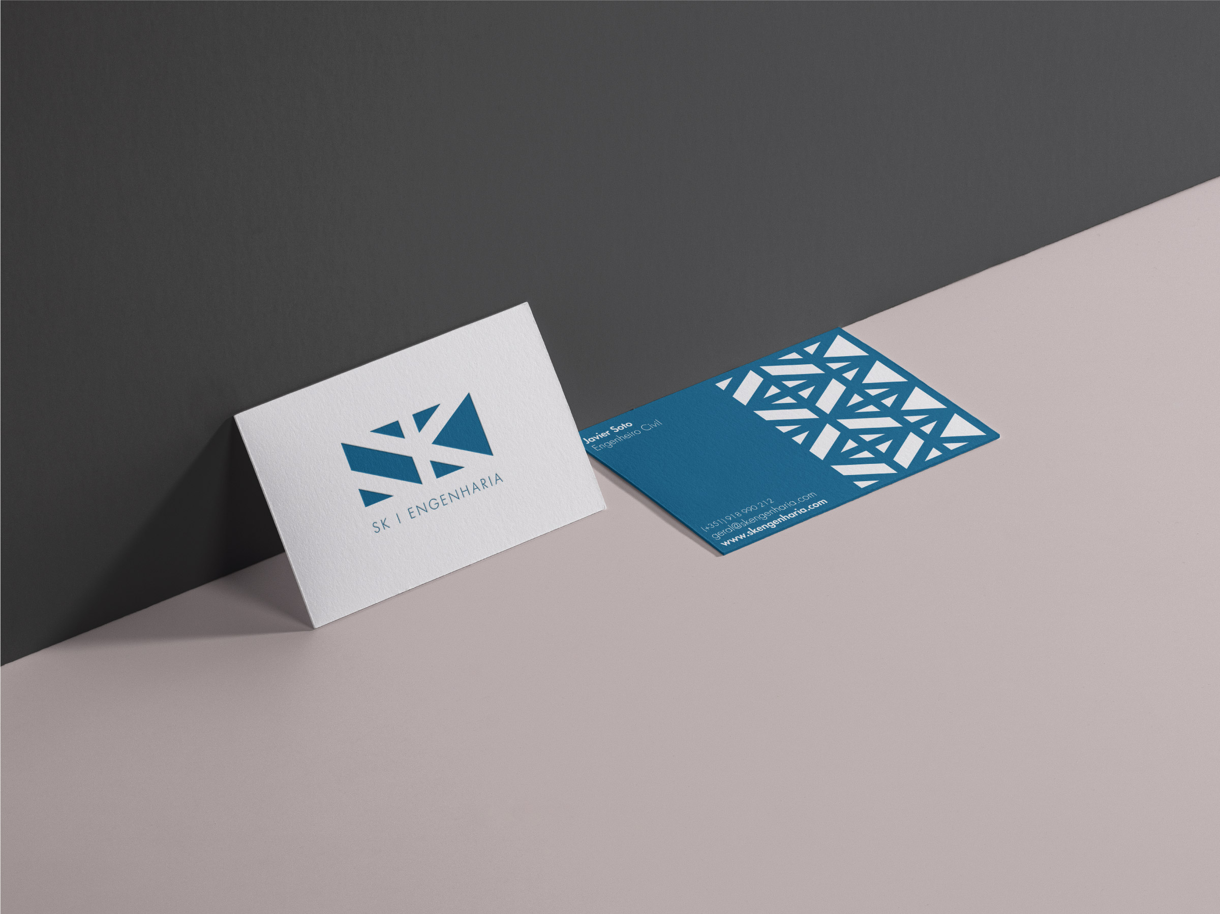 SK - business cards - engineering and construction company branding